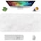 Auhoahsil Extended Mouse Pad XXL Gaming Mouse Pads Large Big Mousepad Laptop Computer Keyboard Mat Desk Pad with NonSlip Base and Stitched Edge for Gaming Office 355 x 157 inch White Marble