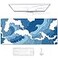 Auhoahsil Large Mouse Pad XXL Gaming Mousepad Desk Mat for Desktop Thick Rubber Big Long Size Stitched Edges Full Desk Pad for Laptop Computer Extended 315 x 118 in Janpanese Wave