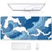 Auhoahsil Large Mouse Pad XXL Gaming Mousepad Desk Mat for Desktop Thick Rubber Big Long Size Stitched Edges Full Desk Pad for Laptop Computer Extended 315 x 118 in Janpanese Wave