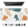 Auhoahsil Large Mouse Pad XXL Desk Pad Extened 35 x 15 NonSlip Rubber Base Stitched Edges Superior Surface Waterproof Keyboard Mat Large Mousepad for Gamer Office Home Desert Leaves