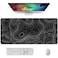 Auhoahsil Large Mouse Pad XXL Desk Pad Extened 35 x 15 NonSlip Rubber Base Stitched Edges Superior Surface Waterproof Keyboard Mat Large Mousepad for Gamer Office Home Black Contour