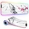 ITNRSIIET RGB Gaming Mouse Pad Full Desk XL Extended Large Gaming Mousepad 12 Lighting Modes 30 Thicker Big LED Desk Mat for Gamers 32 x 12 inches Japanese Mount Fuji Sakura