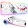 ITNRSIIET RGB Gaming Mouse Pad Full Desk XL Extended Large Gaming Mousepad 12 Lighting Modes 30 Thicker Big LED Desk Mat for Gamers 32 x 12 inches Japanese Mount Fuji Sakura