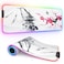 ITNRSIIET RGB Gaming Mouse Pad Full Desk XL Extended Large Gaming Mousepad 12 Lighting Modes 30 Thicker Big LED Desk Mat for Gamers 32 x 12 inches Japanese Mount Fuji Sakura