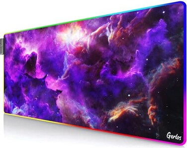 Gerlos RGB Gaming Mouse Pad Large Extended LED Desk Mat with 12 Light Modes NonSlip Rubber Base WaterResistant 315118 Inch