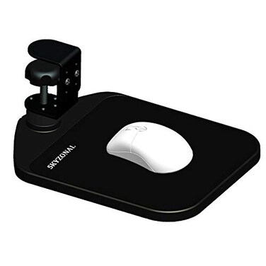 SKYZONAL Ergonomic Mouse Platform Under Desk Ergonomic Wrister Mouse Pad Black