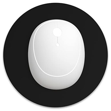 Dapesuom Small Mouse Pad 6 x 6 Inch Thick Rubber PremiumTextured NonSlip Portable Washable Round Mini Mouse Mat for Women Wireless Laptops Keyboard Tray Gaming Work Computer Office Travel Black