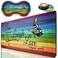 HTTYYTRYT 3 Piece Mouse Pad Set with Stitched Edge Large AntiSlip Mouse Pad Desk Pad Keyboard Pad Wrist Rest Pad Coaster Memory Foam Wrist Rest for OfficeHome Glitter Quote Live Laugh Love