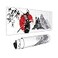 Yilad Watercolor Japanese Samurai Bushido Gaming Mouse Pad XL Non Slip Rubber Base Mousepad Stitched Edges Desk Pad Extended Large Mice Pad315 X 118 Inch