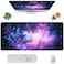 Auhoahsil Large Gaming Mouse Pad Galaxy Theme XXL 354 x 157 in Desk Pad Stitched NonSlip Rubber Long Computer Mousepad Thin Extended Full Size Desk Mat for Desktop Laptop Wireless Mice Purple
