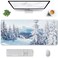 Auhoahsil Large Gaming Mouse Pad Ice and Snow Theme XXL 354 x 157 in Desk Pad Stitched NonSlip Rubber Long Computer Mousepad Thin Extended Full Size Desk Mat for Desktop Laptop Wireless Mice