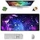 Auhoahsil Large Gaming Mouse Pad Galaxy Theme XXL 354 x 157 in Desk Pad Stitched NonSlip Rubber Long Computer Mousepad Thin Extended Full Size Desk Mat for Desktop Laptop Wireless Mice Purple