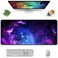 Auhoahsil Large Gaming Mouse Pad Galaxy Theme XXL 354 x 157 in Desk Pad Stitched NonSlip Rubber Long Computer Mousepad Thin Extended Full Size Desk Mat for Desktop Laptop Wireless Mice Purple