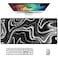 Auhoahsil Large Gaming Mouse Pad Fluid Art Style XXL 354 x 157 in Desk Pad Stitched NonSlip Rubber Long Computer Mousepad Thin Extended Full Size Desk Mat for Desktop Laptop Wireless Mice Black