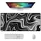 Auhoahsil Large Gaming Mouse Pad Fluid Art Style XXL 354 x 157 in Desk Pad Stitched NonSlip Rubber Long Computer Mousepad Thin Extended Full Size Desk Mat for Desktop Laptop Wireless Mice Black