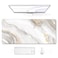 Auhoahsil Large Mouse Pad XXL Gaming Mousepad Desk Mat for Desktop Thick Rubber Big Long Size Stitched Edges Full Desk Pad for Laptop Computer Extended 354 x 157 in Gold Gray Marble