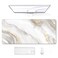 Auhoahsil Large Mouse Pad XXL Gaming Mousepad Desk Mat for Desktop Thick Rubber Big Long Size Stitched Edges Full Desk Pad for Laptop Computer Extended 354 x 157 in Gold Gray Marble