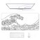 Auhoahsil Large Mouse Pad XXL Gaming Mousepad Desk Mat for Desktop Thick Rubber Big Long Size Stitched Edges Full Desk Pad for Laptop Computer Extended 354 x 157 in White Great Wave