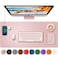 HopeLum Desk Mat with Wireless Charging Pink Mouse Pad with Wireless Charger Desk Pad Matt for Desktop Mousepad Gaming Large Mouse Pad Leather Compute for Keyboard and Mouse 32 x 16