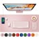 HopeLum Desk Mat with Wireless Charging Pink Mouse Pad with Wireless Charger Desk Pad Matt for Desktop Mousepad Gaming Large Mouse Pad Leather Compute for Keyboard and Mouse 32 x 16