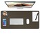 Boutilon Leather Desk Pad ProtectorNonSlip Mouse PadLaptop Desk PadOffice Mouse MatWaterproof Leather Desk BlotterDesk Writing Pad for Office and Home MCoffee30x14