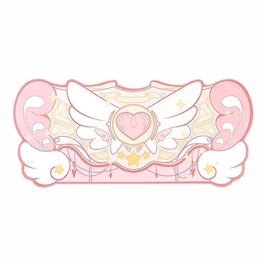 GeekShare Large Gaming Mouse Pad Kawaii Pink NonSlip Rubber Back Mouse Pad Big Waterproof Desk Mat for Keyboard and Mouse Perfect for Gamingor Home Office Work Star WingsSuper Dense Cloth