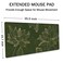 SSOIU Green Floral Desk Mat Modern Gaming Mouse Pad Large XXL Size 355 x 157