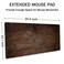 SSOIU Extended Gaming Mouse Pad 355x157 in Large NonSlip Rubber Base Mousepad with Stitched Edges Waterproof Keyboard Mouse Mat Desk Pad for Work Game Office Home Texture of Bark Wood