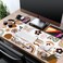 iCasso Desk Mat Gaming Mouse Pad Wrist Support Set4in1 XXL Large Mousepad Keyboard Wrist RestMouse Wrist RestCoaster Set with Ergonomic Design for Home Office Table ComputerSticker
