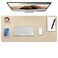 Boutilon Leather Desk Pad ProtectorNonSlip Mouse PadLaptop Desk PadOffice Mouse MatWaterproof Leather Desk BlotterDesk Writing Pad for Office and Home LGolden35x 17