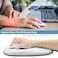 Armanza Ergonomic Mouse Pad Wrist Support White Mouse Pad with Wrist Rest Entire Memory Foam NonSlip PU Base MousePads with Massage Design for Pain Relief Desk Office 12 x 8 x 12 Inch