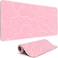 TLZA Gaming Mouse Pad Big Mousepad with NonSlip Rubber Base 315 x 118 in XL Large Desk Mat for Gaming Home Office Long Keyboard Pad Mouse Mat for Computer with Stitched Edges Pink Topographic