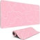 TLZA Gaming Mouse Pad Big Mousepad with NonSlip Rubber Base 315 x 118 in XL Large Desk Mat for Gaming Home Office Long Keyboard Pad Mouse Mat for Computer with Stitched Edges Pink Topographic