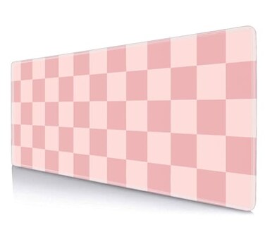 SXCKANG Pastel Pink Desk mat Checkered Pattern Extra Large Mouse Pad Desk Protector Pad Writing Mat for Work Home Decor NonSlip Rubber Gaming Mouse Pads for Computer Laptop 315 X 118 in