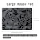 GMKWTL XVX Glass Mouse Pad for Gaming Black Topographic Hard Gaming Mousepad Professional Large Mouse Mat 410mm310mm Special Glass Surface with Improved Precision and Speed