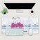 KOAIWPAE Desk Mat Cherry Blossom Tree Oil Ink Painting Extended Gaming Mouse Pad Large 354x157 Big Mouse Pad with NonSlip Base and Stitched Edge Long Computer Keyboard Mouse Mat for Home Office Work