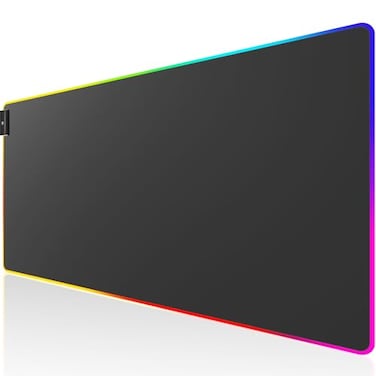 KTRIO RGB Large Gaming Mouse Pad Desk Mat Superior MicroWeave Cloth for Precise Mouse Control NonSlip Rubber Base Stitched Edges WaterResistant for Gamer Office Home 315 x 157 in