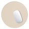 Hsurbtra Mouse Pad PremiumTextured Small Round Mousepad 87 x 87 Inch Beige Stitched Edge AntiSlip Waterproof Rubber Pretty Cute Computer Mat for Office Home Gaming Laptop Men Women Kids