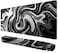 Rcege Large Mouse Pad for Desk Gaming Mouse Pad with Stitched Edges AntiSlip Base for Keyboard and MouseBlack White Abstraction 236L x 118W inches