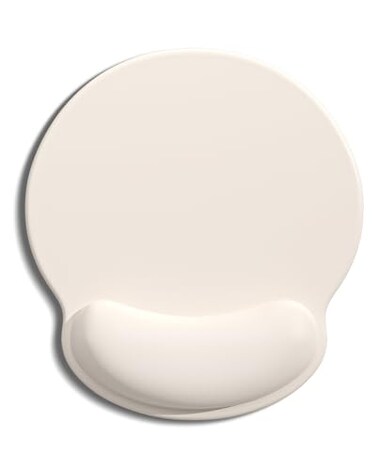Auhoahsil Ergonomic Mouse Pad with Wrist Rest Comfortable Silicone NonSlip Computer Pain Relief Gel Mouse Mat with Wrist Support for Gaming Work Office Women Men Cute Pattern Beige