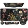 iCasso Desk Cover Mat 4in1 Floral Large Mouse Pad with Wrist Rest Desk Matt for Desktop AntiSlip XXL Big Computer Ergonomic Mousepad with Wrist Support for Keyboard and Mouse Elegant Flowers