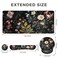 iCasso Desk Cover Mat 4in1 Floral Large Mouse Pad with Wrist Rest Desk Matt for Desktop AntiSlip XXL Big Computer Ergonomic Mousepad with Wrist Support for Keyboard and Mouse Elegant Flowers
