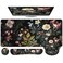 iCasso Desk Cover Mat 4in1 Floral Large Mouse Pad with Wrist Rest Desk Matt for Desktop AntiSlip XXL Big Computer Ergonomic Mousepad with Wrist Support for Keyboard and Mouse Elegant Flowers
