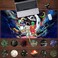Mechanical Cattle Funny Space Mouse Pad Desk Mat Astronaut Alien Large Gaming Mouse Pads Anime Desk Pad Mousepad XXL Cool Trippy Universe Extended Keyboard Mat with Stitched Edges AntiSlip 315 X 158 i