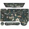 iCasso Desk Cover Mat 4in1 Floral Large Mouse Pad with Wrist Rest Desk Matt for Desktop AntiSlip XXL Big Computer Ergonomic Mousepad with Wrist Support for Keyboard and Mouse Weeds