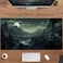 LuckyCow XXL Large Gaming Mouse Pad Anime Green Moon Mountains Desk Mat Desk Decor Mousepad Computer Mat NonSlip Rubber Base Desk Pad Laptop Keyboard and Mouse Mat with Stitched Edges 315x1575 in