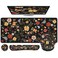 iCasso Desk Cover Mat 4in1 Floral Large Mouse Pad with Wrist Rest Desk Matt for Desktop AntiSlip XXL Big Computer Ergonomic Mousepad with Wrist Support for Keyboard and Mouse Flowers