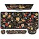 iCasso Desk Cover Mat 4in1 Floral Large Mouse Pad with Wrist Rest Desk Matt for Desktop AntiSlip XXL Big Computer Ergonomic Mousepad with Wrist Support for Keyboard and Mouse Flowers