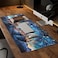 DKPXFG Blue Castle Desk Mat Aesthetic Cute Desk Pad Extended Large Mouse Pad XXL Gaming Keyboard Pad Computer Desktop Mouse Mat Full Desk Laptop Mat Fantasy Art Office Desk Accessories 315 x 157