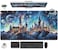 DKPXFG Blue Castle Desk Mat Aesthetic Cute Desk Pad Extended Large Mouse Pad XXL Gaming Keyboard Pad Computer Desktop Mouse Mat Full Desk Laptop Mat Fantasy Art Office Desk Accessories 315 x 157